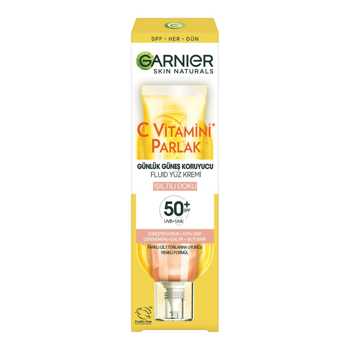 کرم ضد آفتاب رنگی ویتامین سی گارنیر با SPF50+ | حجم 40 میل - فروشگاه اینترنتی ارس درمیس