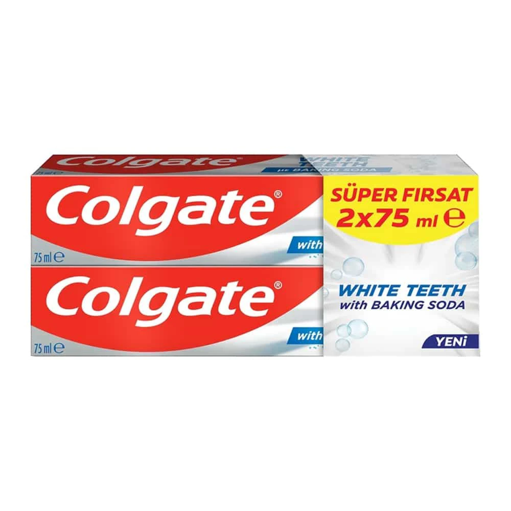 خمیر دندان سفید کننده کلگیت Colgate مدل White Teeth بسته دو عددی | حجم 150 میل - فروشگاه اینترنتی ارس درمیس