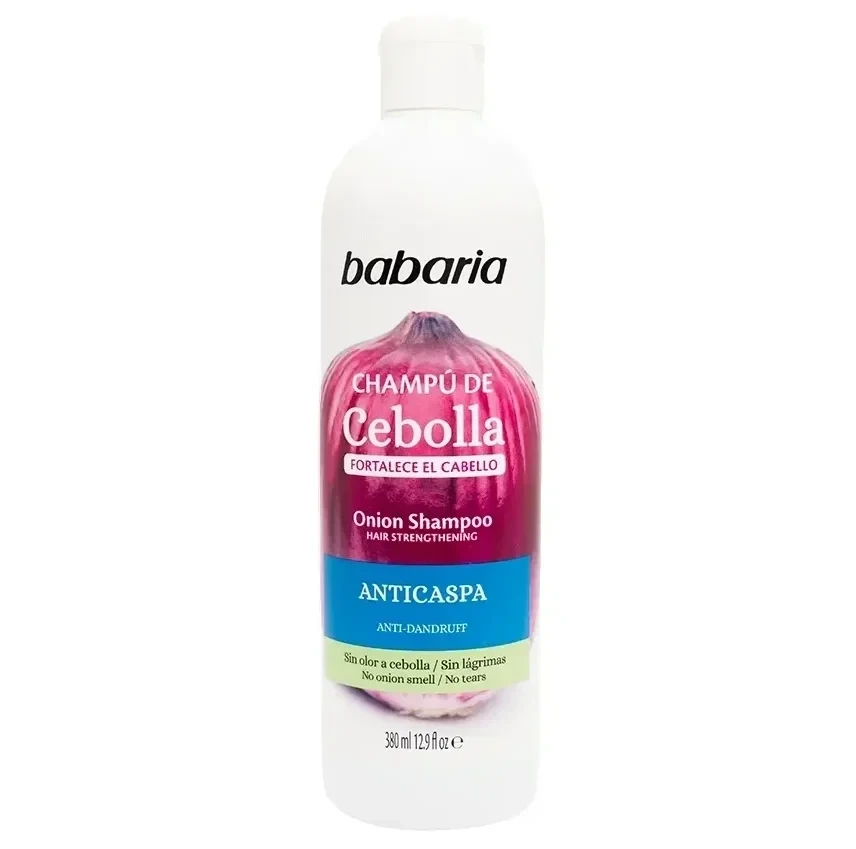 شامپو ضد شوره پیاز باباریا مدل Anti-Dandruff - بدون بوی پیاز / بدون اشک | حجم 380 میلی‌لیتر - فروشگاه اینترنتی ارس درمیس