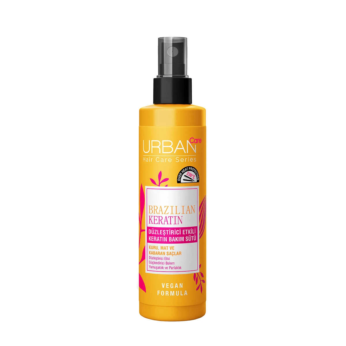 اسپری دوفاز کراتینه برزیلی اربن کر مدل Brazilian Keratin | حجم 200 میل - فروشگاه اینترنتی ارس درمیس