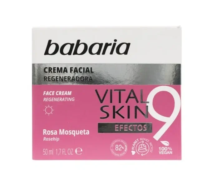 کرم 9 کاره صورت باباریا مدل Vital Skin - حاوی عصاره گل رز - تغذیه، ترمیم و جوان‌سازی | حجم 50 میلی‌لیتر - فروشگاه اینترنتی ارس درمیس