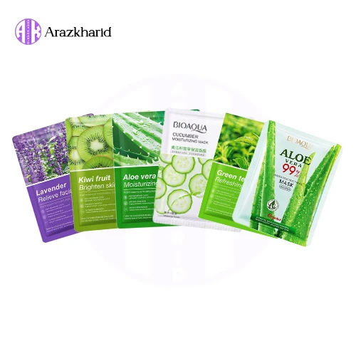 پک 6 عددی ماسک ورقه ای صورت از برند بیوآکوا BIOAQUA - فروشگاه آراز خرید
