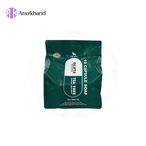 صابون کپسولی فیل اسکین Phil Skin حاوی درخت چای مخصوص پوست چرب 105 گرم بسته 10 تایی - فروشگاه آراز خرید