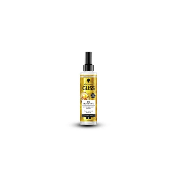 اسپری دوفاز گلیس طلایی OIL NUTRITIVE موهای آسیب دیده 200 میل