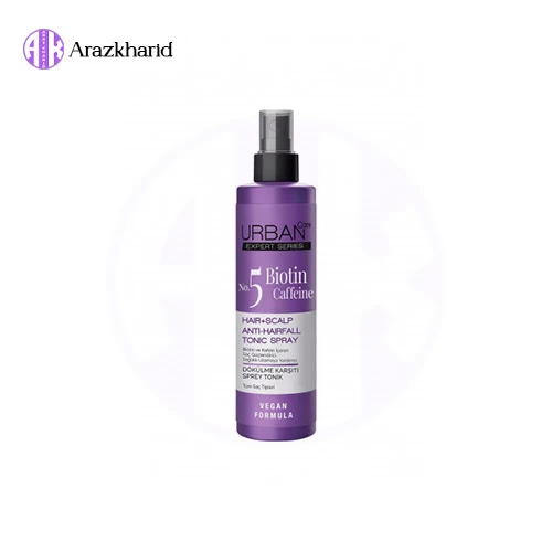 اسپری مو اربن کر ضد ریزش حاوی بیوتین و کافئین 200 میل - فروشگاه آراز خرید