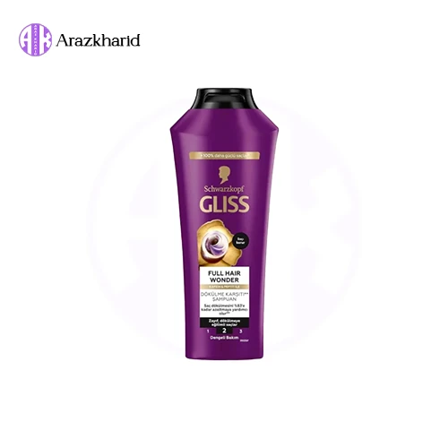 شامپو تقویت کننده گلیس FULL HAIR WONDER مناسب موهای ضعیف حجم 400 میل - فروشگاه آراز خرید