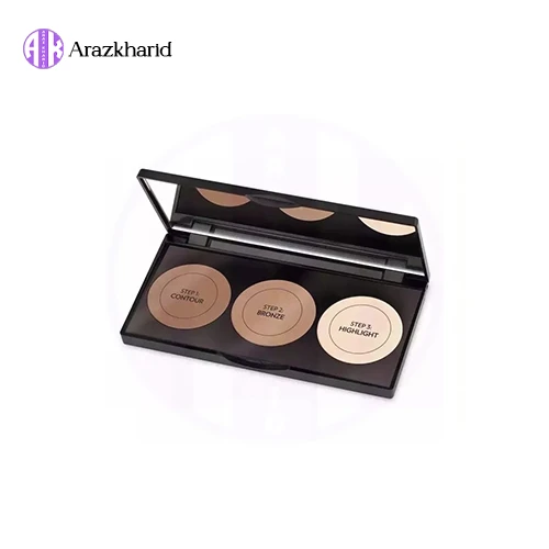 پالت پودری کانتور گلدن رز GOLDEN ROSE دارای 3 رنگ - فروشگاه آراز خرید