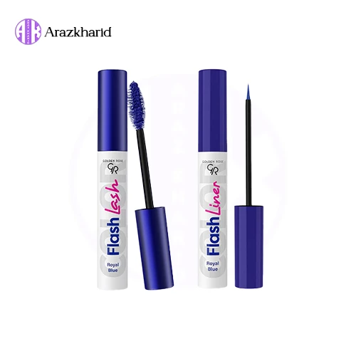 ست ریمل Flash Lash و خط چشم Flash Liner رنگ آبی گلدن رز - فروشگاه آراز خرید