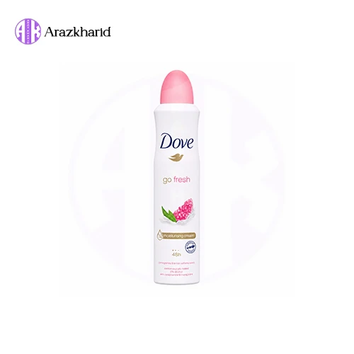 اسپری ضد تعریق زنانه داو مدل Go Fresh با رایحه انار و لیمو وربنا ساخت انگلستان حجم 250 میل - فروشگاه آراز خرید