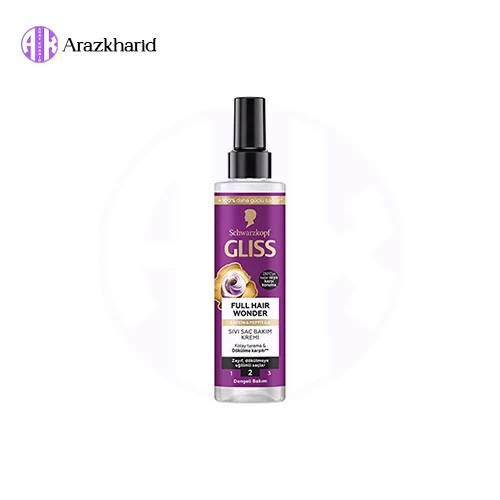 اسپری دوفاز محافظ حرارت ، تقویت کننده و ضد ریزش FULL HAIR WONDER گلیس 200 میل - فروشگاه آراز خرید