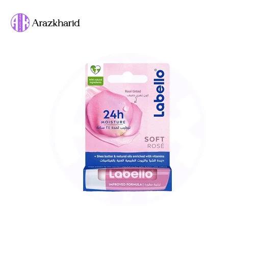 بالم لب مرطوب کننده لابلو مدل گل رز Labello Soft Rose وزن 4.8 گرم - فروشگاه آراز خرید