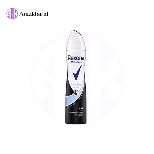 اسپری دئودورانت رکسونا Rexona زنانه مدل Invisible Aqua اصل ایتالیا حجم 200 میل - فروشگاه آراز خرید