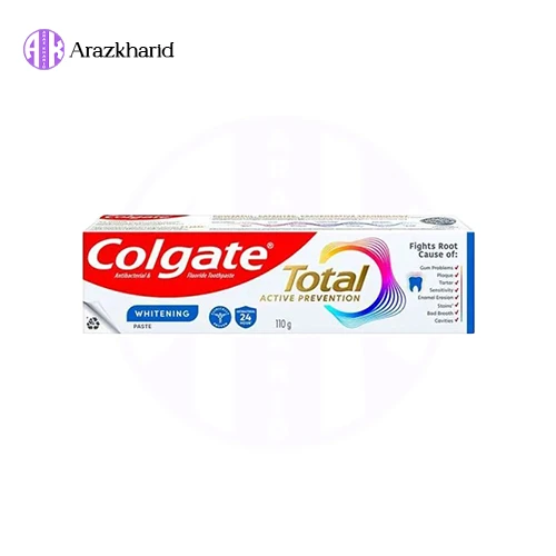 خمیر دندان سفید کننده کلگیت مدل Total Active Prevention حجم 110 گرم - فروشگاه آراز خرید
