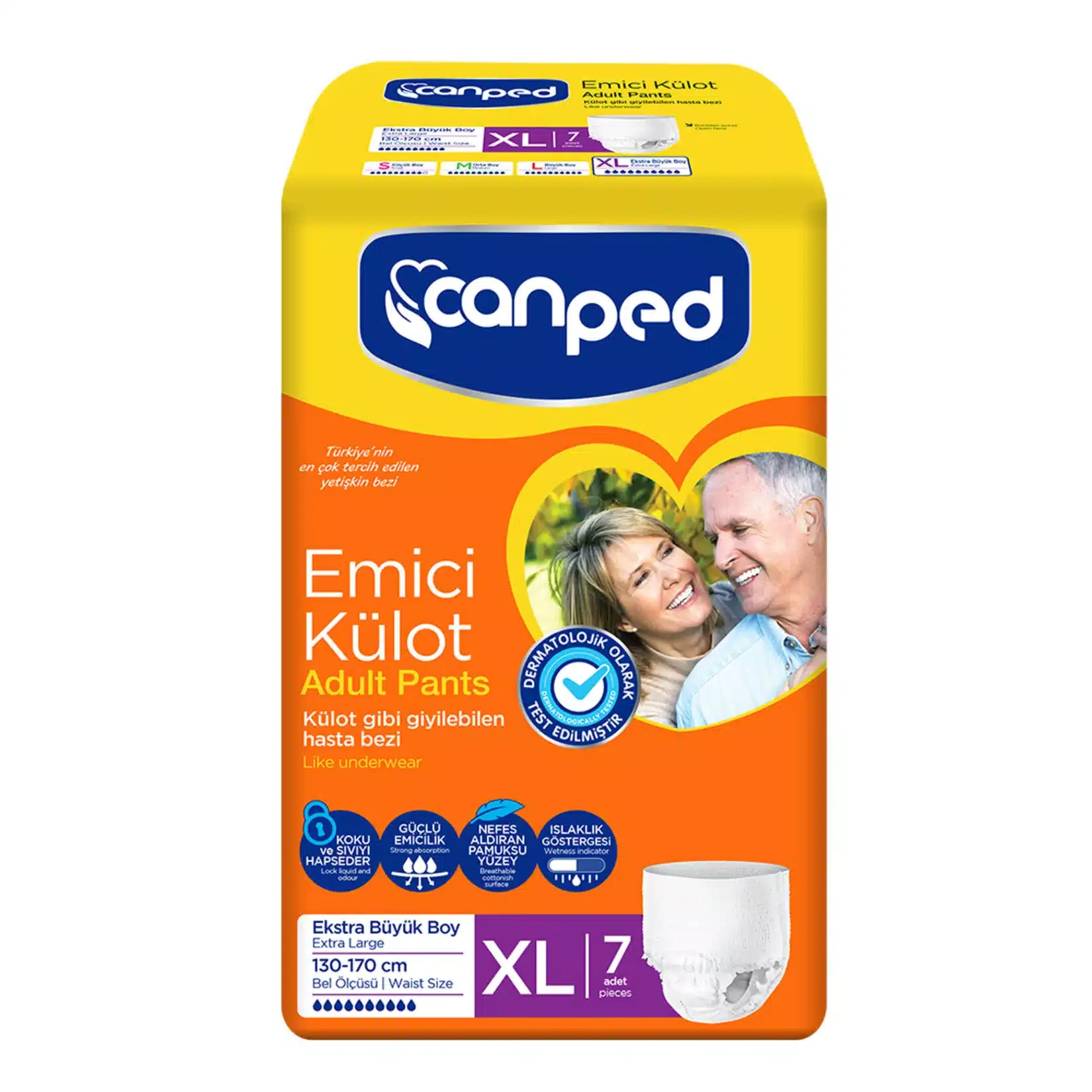 پوشک بزرگسال جان پد شرتی سایز ایکس لارج canped XL بسته 7 عددی - ارس شاین