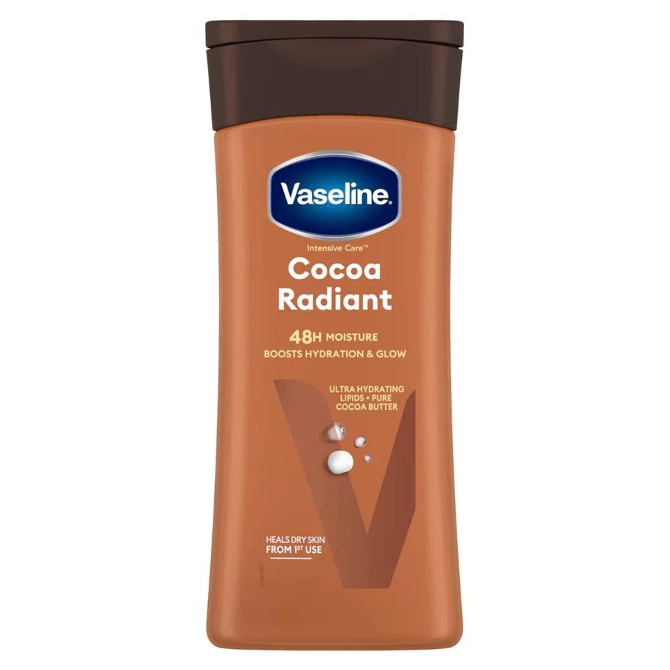 لوسیون بدن وازلین مدل کاکائو Vaseline Cocoa Radiant حجم 400 میلی لیتر - ارس شاین