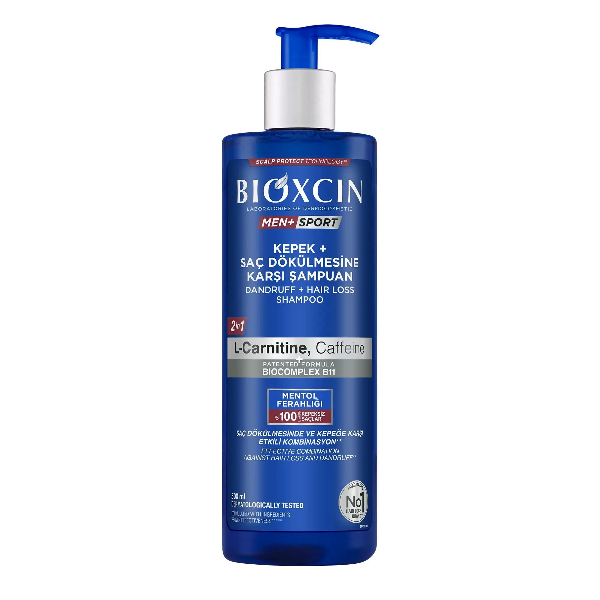شامپو مو بیوکسین مردانه کافئینه ضد شوره و ضد ریزش مو BIOXCIN حجم 500 میلی لیتر - ارس شاین