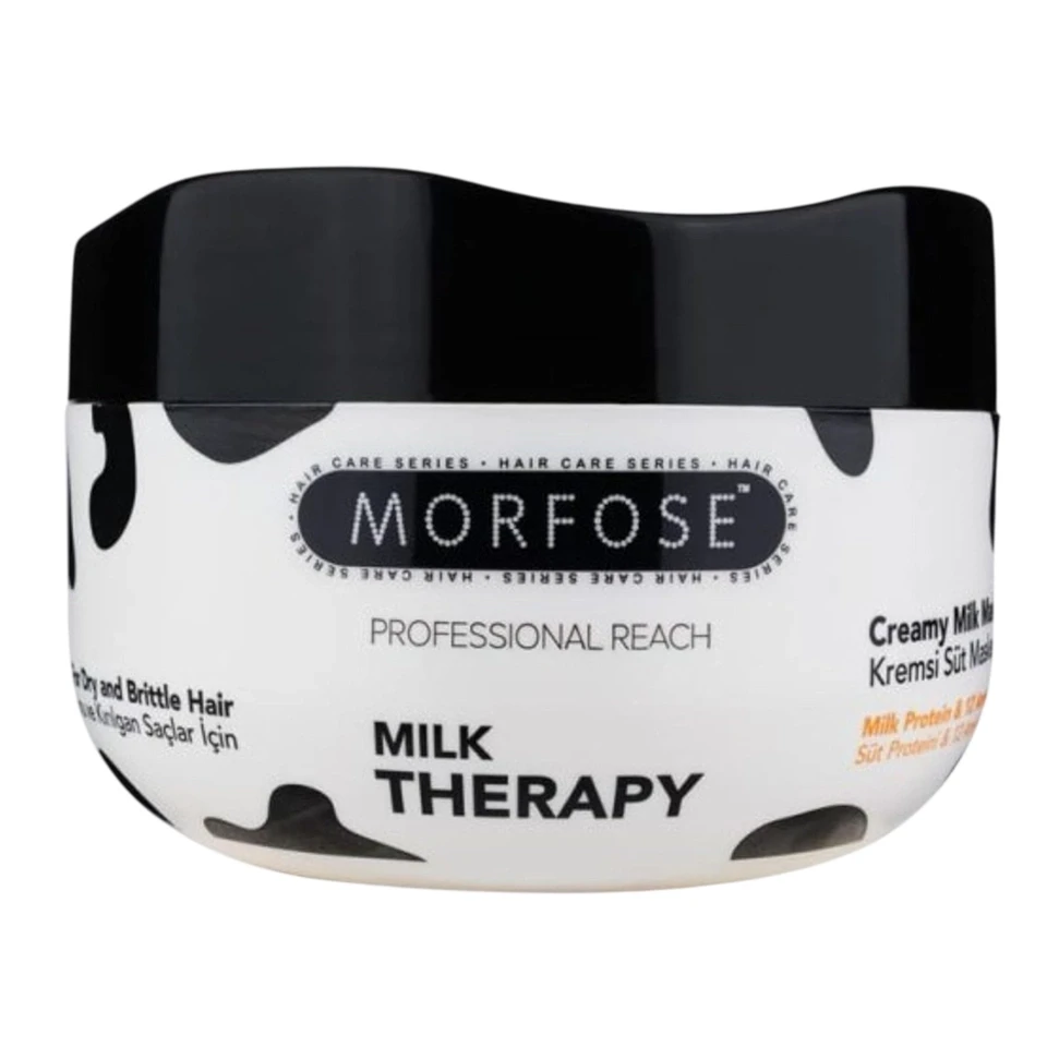ماسک مو داخل حمام مورفوس مخصوص موهای خشک و موخوره مدل تراپی شیری MORFOSE MILK THERAPY حجم 500 میلی لیتر - ارس شاین