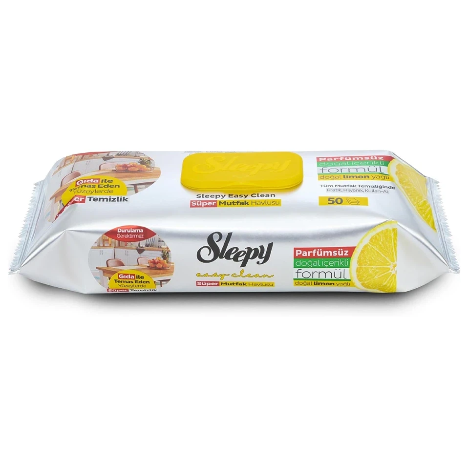 دستمال آشپزخانه اسلیپی رایحه لیمو Sleepy Easy Clean limon بسته 50 عددی - ارس شاین