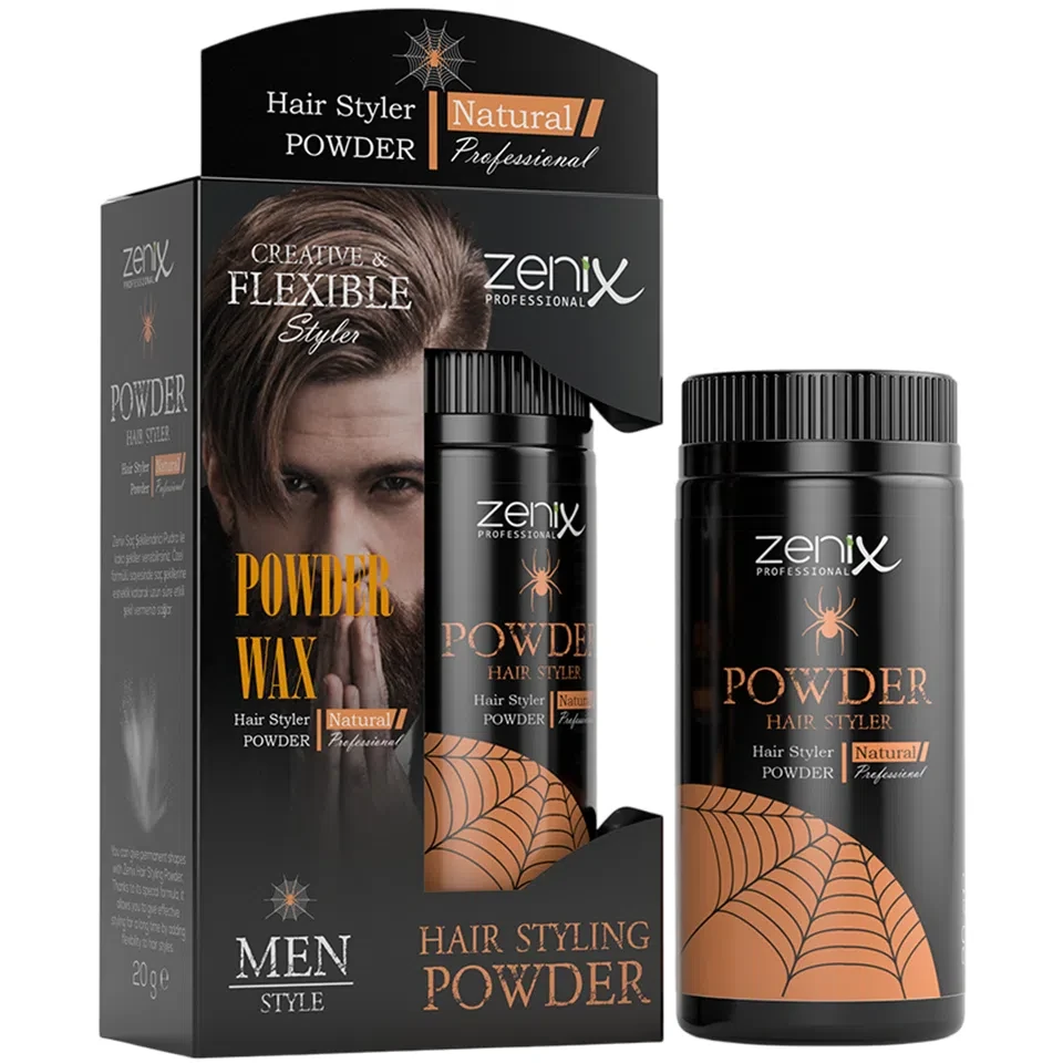 واکس پودری حالت دهنده مو سری طبیعی زنیکس zenix men series hair style powder wax natural وزن 20 گرم - ارس شاین
