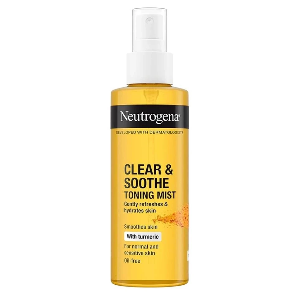 اسپری تونر نوتروژینا مدل زردچوبه مخصوص پوست چرب Neutrogena CLEAR &amp; SOOTHE TONING MIST حجم 125 میلی لیتر - ارس شاین