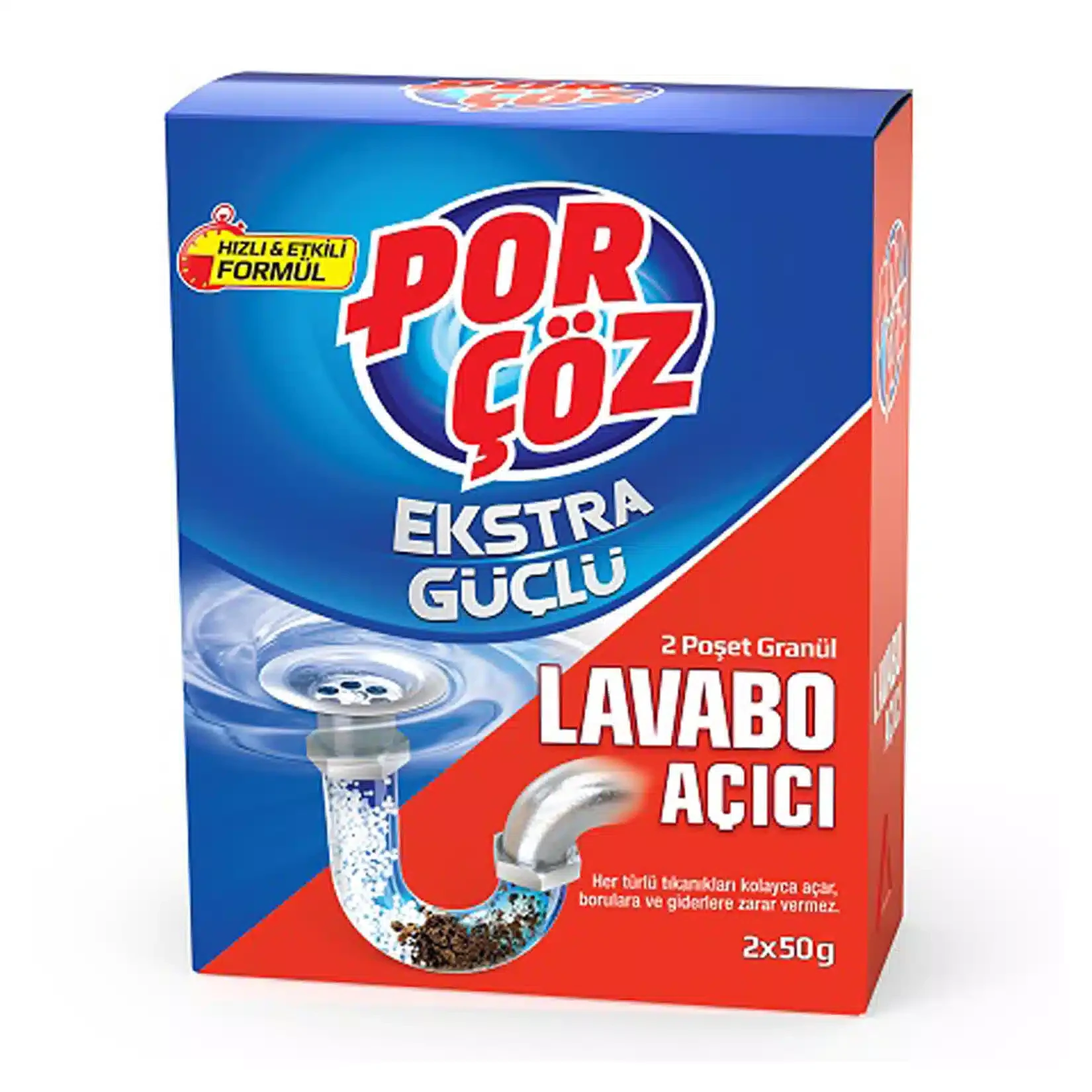 پودر لوله بازکن پور چوز مدل لاوابو POR ÇÖZ EKSTRA GÜÇLÜ LAVABO ACICI وزن 100 گرم - ارس شاین