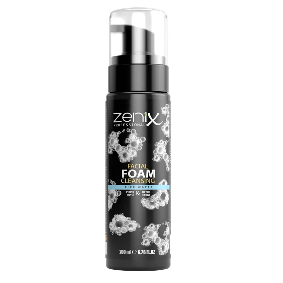 فوم پاک کننده صورت آب برنج زنیکس zenix foam facial cleansing rice water حجم 200 میلی لیتر - ارس شاین