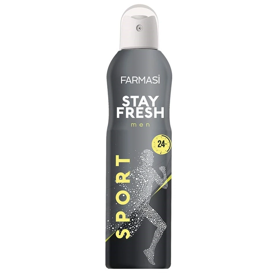 اسپری بدن ضد تعریق 24 ساعته مردانه فارماسی رایحه اسپرت Farmasi SPORT STAY FRESH حجم 150 میلی لیتر - ارس شاین