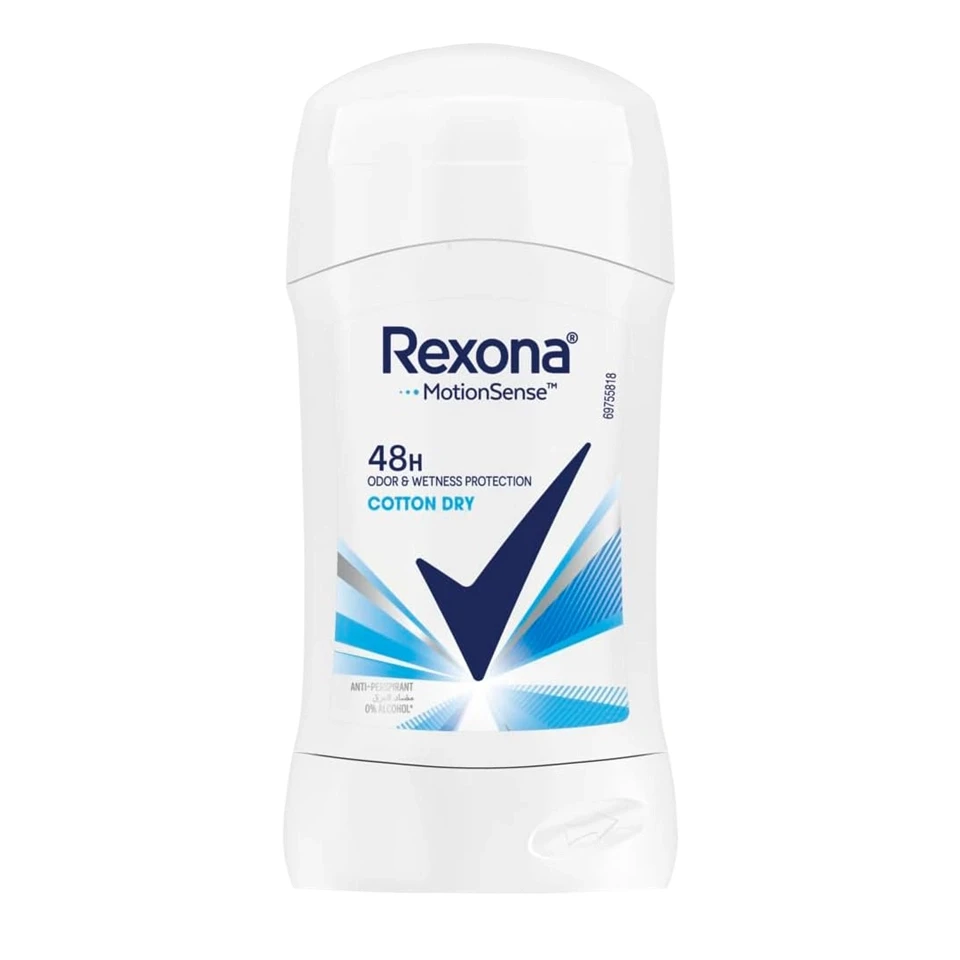 مام استیکی رکسونا زنانه رایحه پنبه خشک Rexona cotton dry وزن 40 گرم - ارس شاین