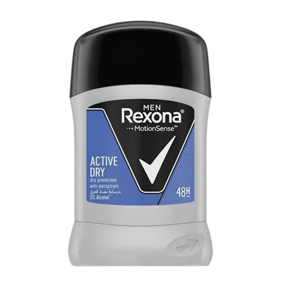 مام استیکی رکسونا مردانه رایحه خشک فعال Rexona active dry وزن 40 گرم - ارس شاین