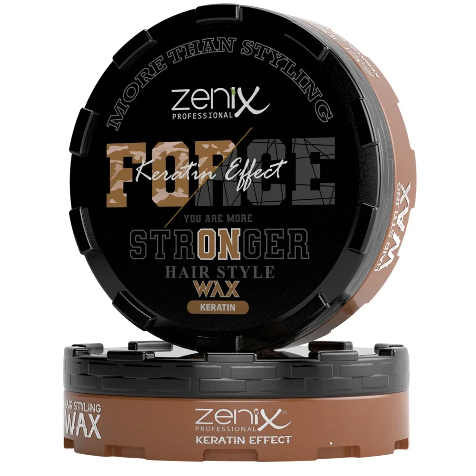 واکس موی فورس مدل کراتینه زنیکس zenix force hair style wax keratin حجم 150 میلی لیتر - ارس شاین
