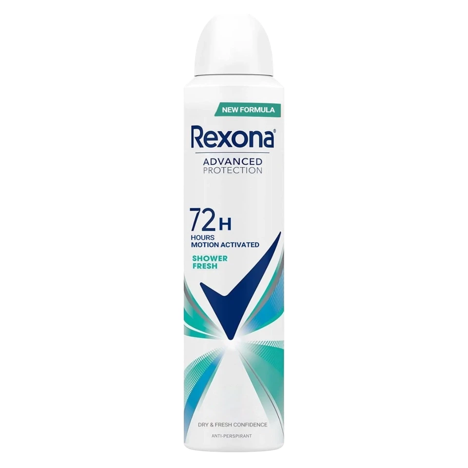 اسپری ضد تعریق 72 ساعته زنانه رکسونا رایحه دوش گرفتن با طراوت Rexona SHOWER FRESH حجم 200 میلی لیتر - ارس شاین