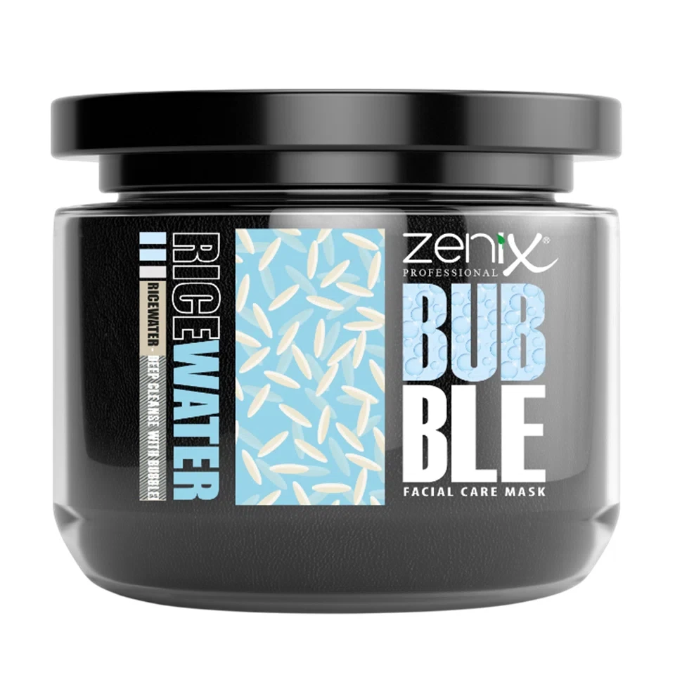 ماسک صورت خاک رس حبابی آب برنج زنیکس zenix bubble clay face mask rice water حجم 300 میلی لیتر - ارس شاین
