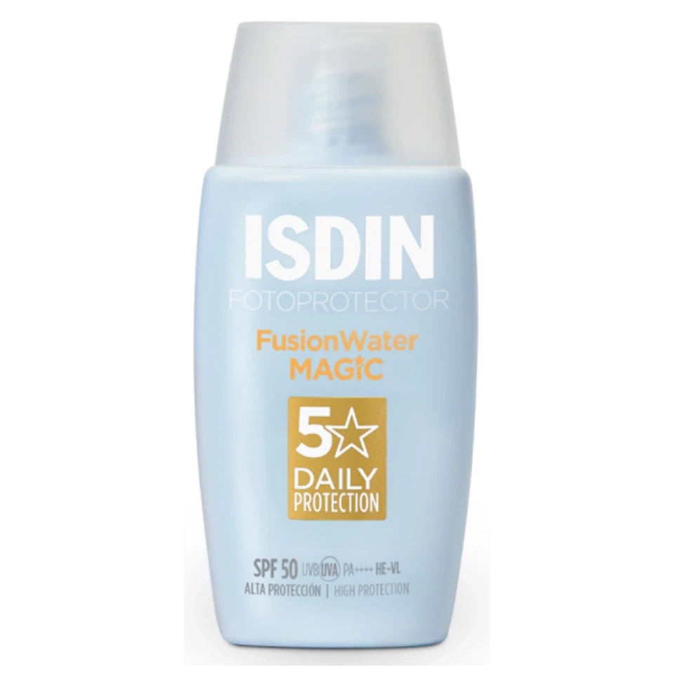 کرم ضد آفتاب بی رنگ مجیک فیوژن واتر ایزدین ISDIN FOTOPROTECTOR Fusion Water MAGIC SPF50 حجم 50 میلی لیتر - ارس شاین