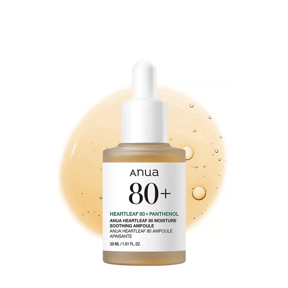 آمپول تسکین دهنده و مرطوب کننده حاوی عصاره هوتونیا کوردتا آنوا Anua Heartleaf 80% Moisture Soothing Ampoule 30ml حجم 30 میلی لیتر - ارس شاین