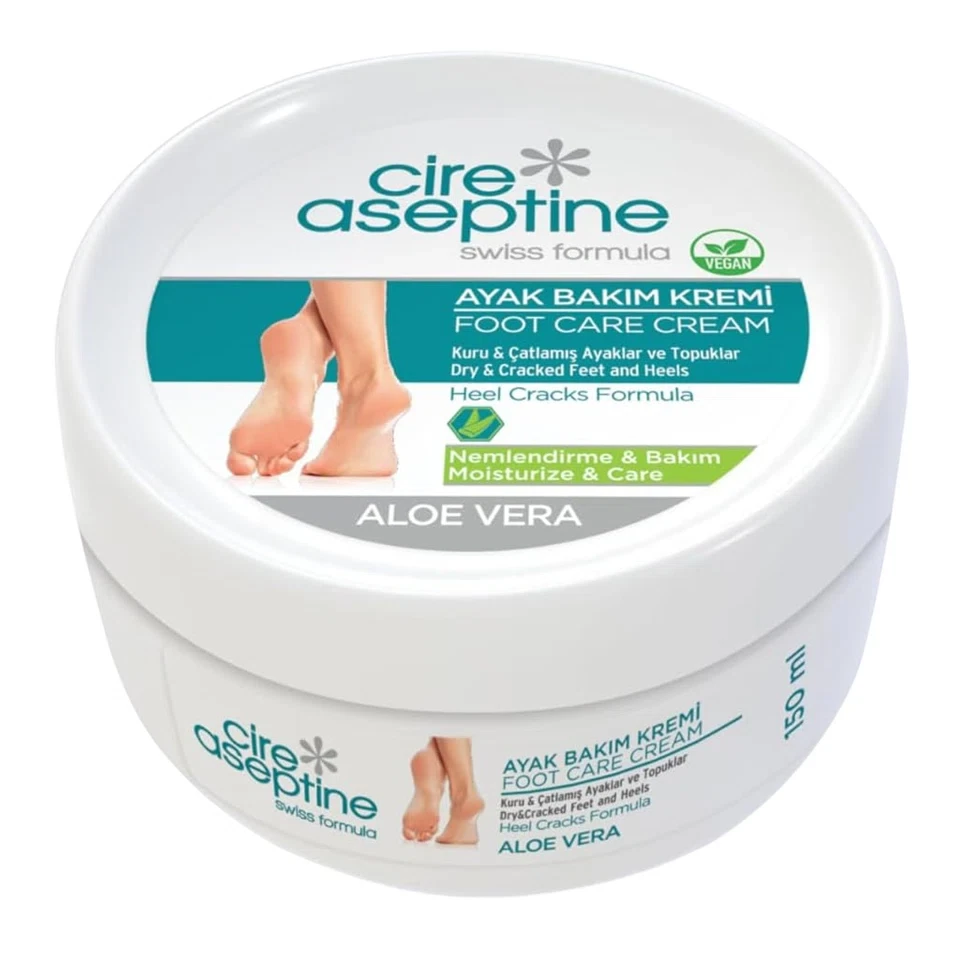 کرم ترک پا سیر آسپتین cire aseptine AYAK BAKIM KREMİ حجم 200 میلی لیتر - ارس شاین