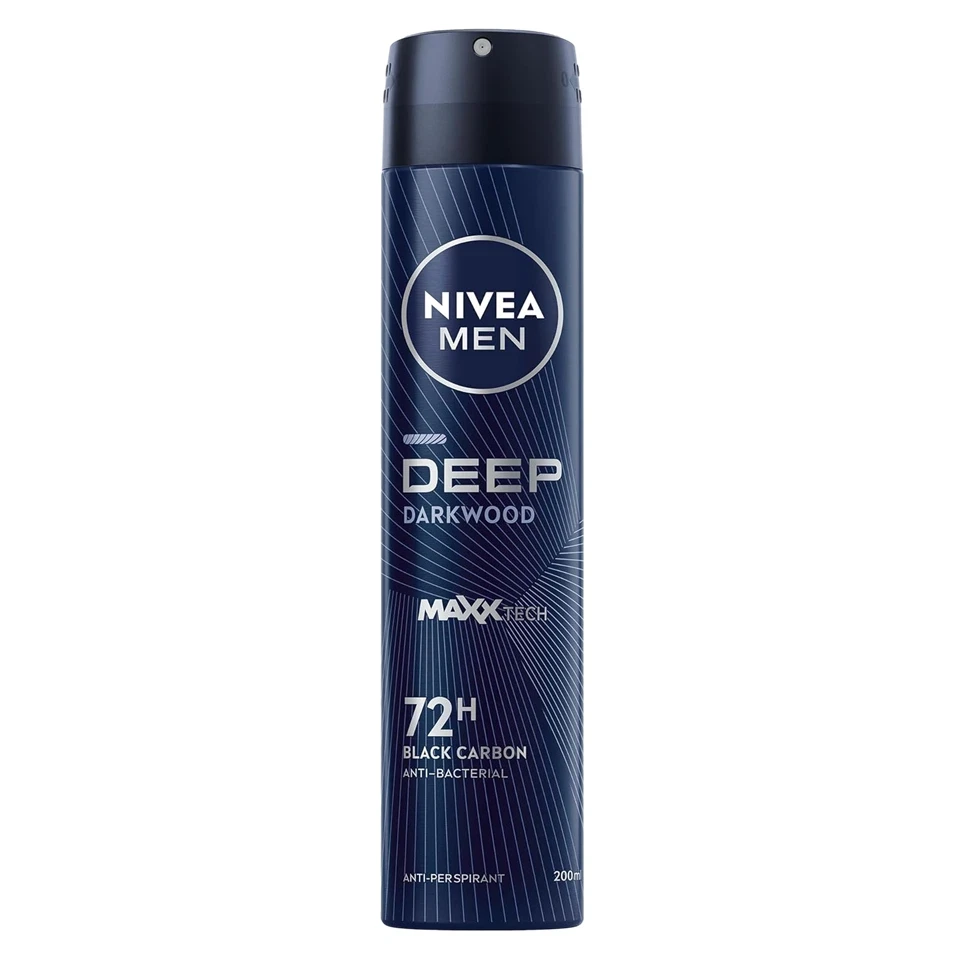 اسپری ضد تعریق 72 ساعته مردانه نیوآ رایحه جنگل سیاه و عمیق NIVEA deep darkwood حجم 200 میلی لیتر - ارس شاین