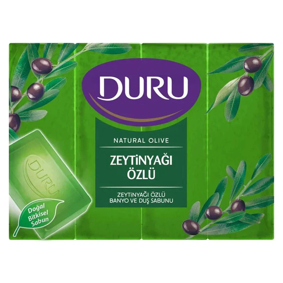 صابون حمام دورو رایحه روغن زیتون DURU ZEYTİNYAĞI ÖZLÜ بسته 4 عددی (600 گرم) - ارس شاین