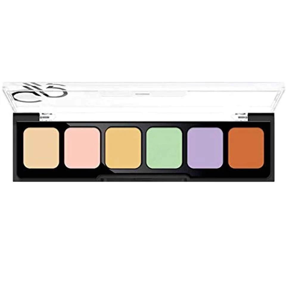 پالت کانسیلر گلدن رز کورکتور کاموفلاژ شش رنگ GOLDEN ROSE correct &amp; conceal camouflage cream palette - ارس شاین