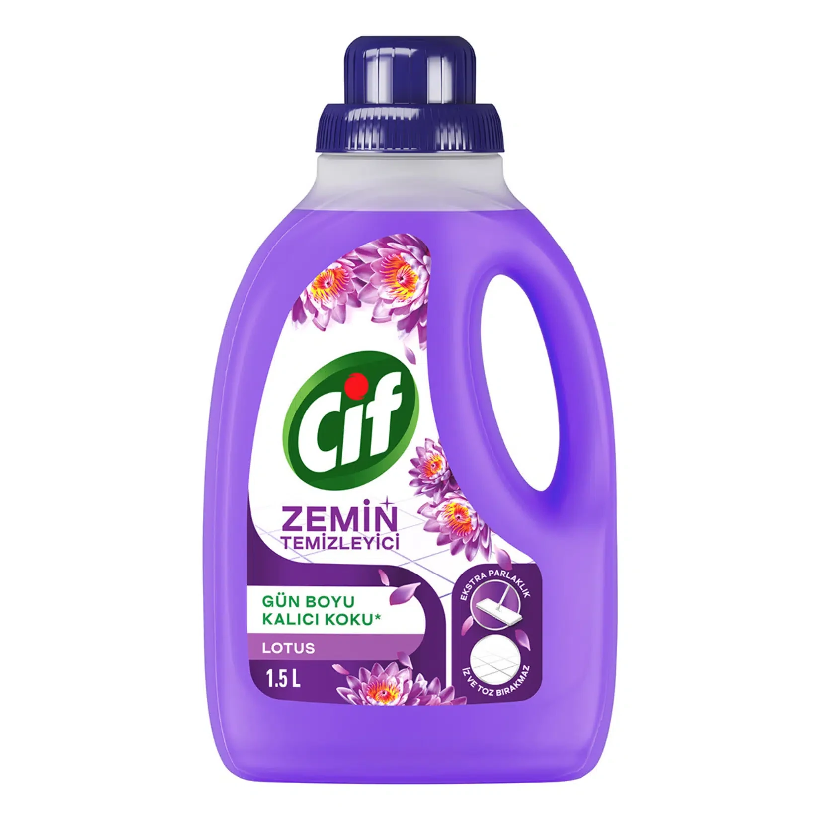 مایع کف شوی سیف رایحه لوتوس Cif ZEMİN TEMİZLEYİCİ حجم 1500 میلی لیتر - ارس شاین
