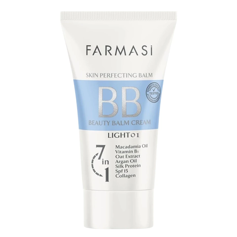 BB کرم فارماسی شماره 01 FARMASI BEAUTY BALM (BB) CRREAM LIGHT حجم 50 میلی لیتر - ارس شاین