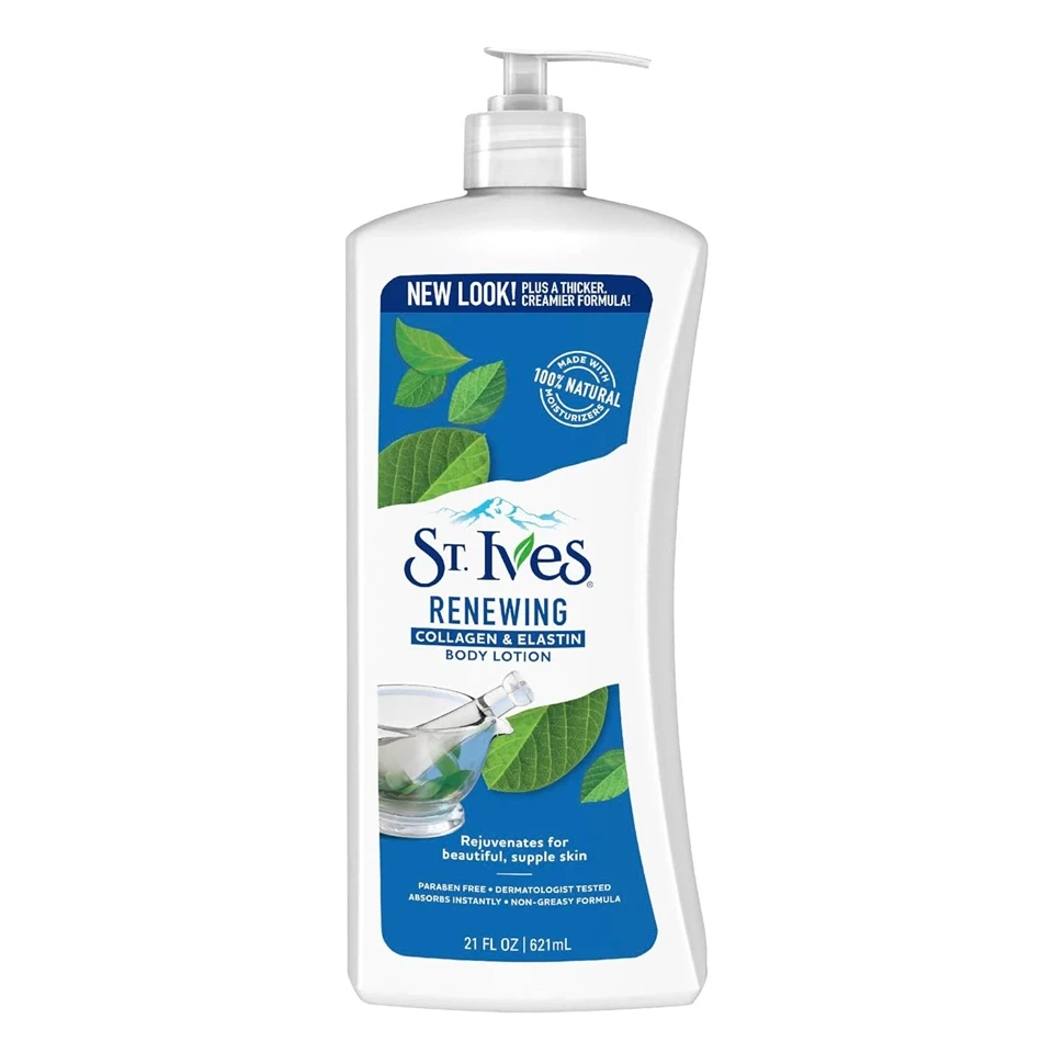 لوسین بدن کلاژن و الاستین سنت ایوز مدل ترمیم کننده St.Ives RENEWING BODY LOTION COLLAGEN حجم 621 میلی لیتر - ارس شاین