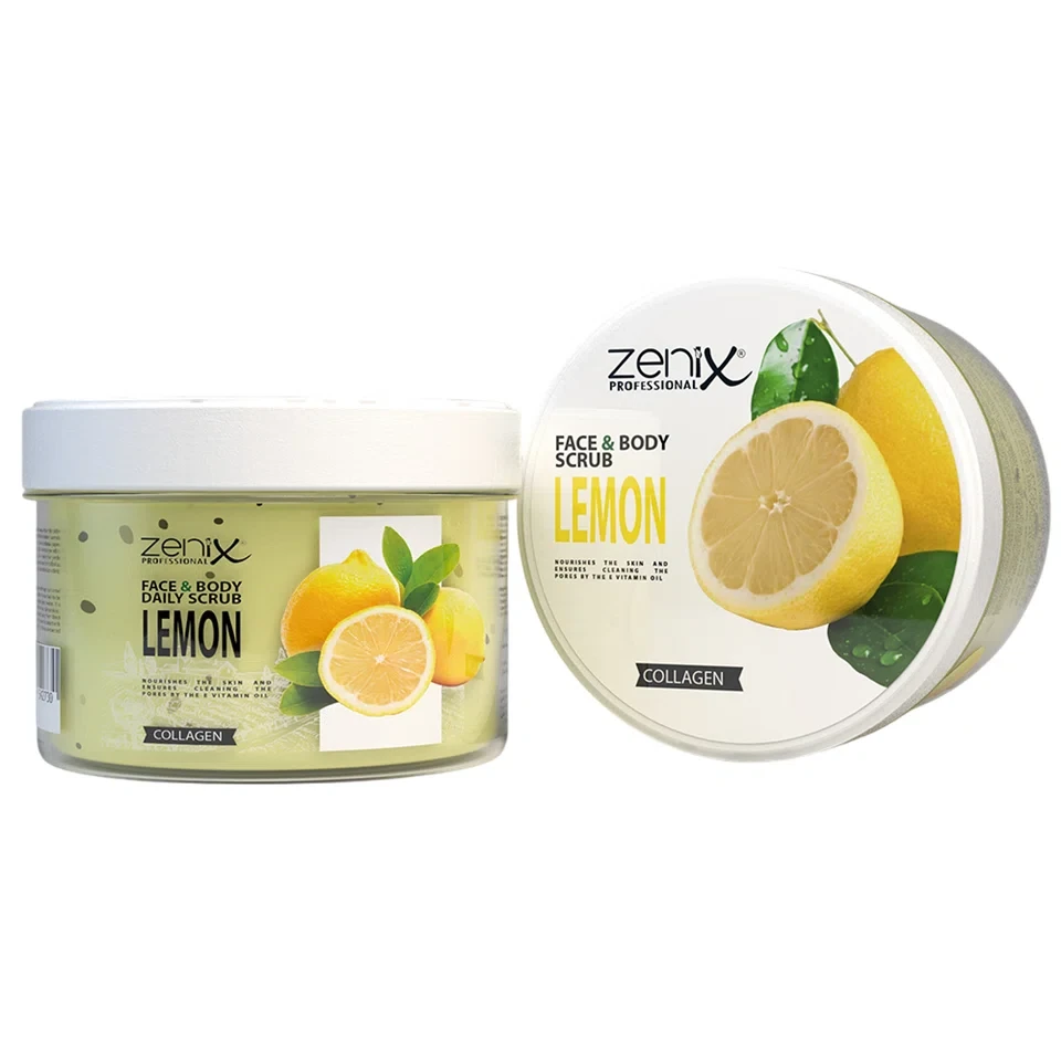 اسکراب صورت و بدن زنیکس رایحه لیمو zenix face skin care daily scrub lemon حجم 275 میلی لیتر - ارس شاین