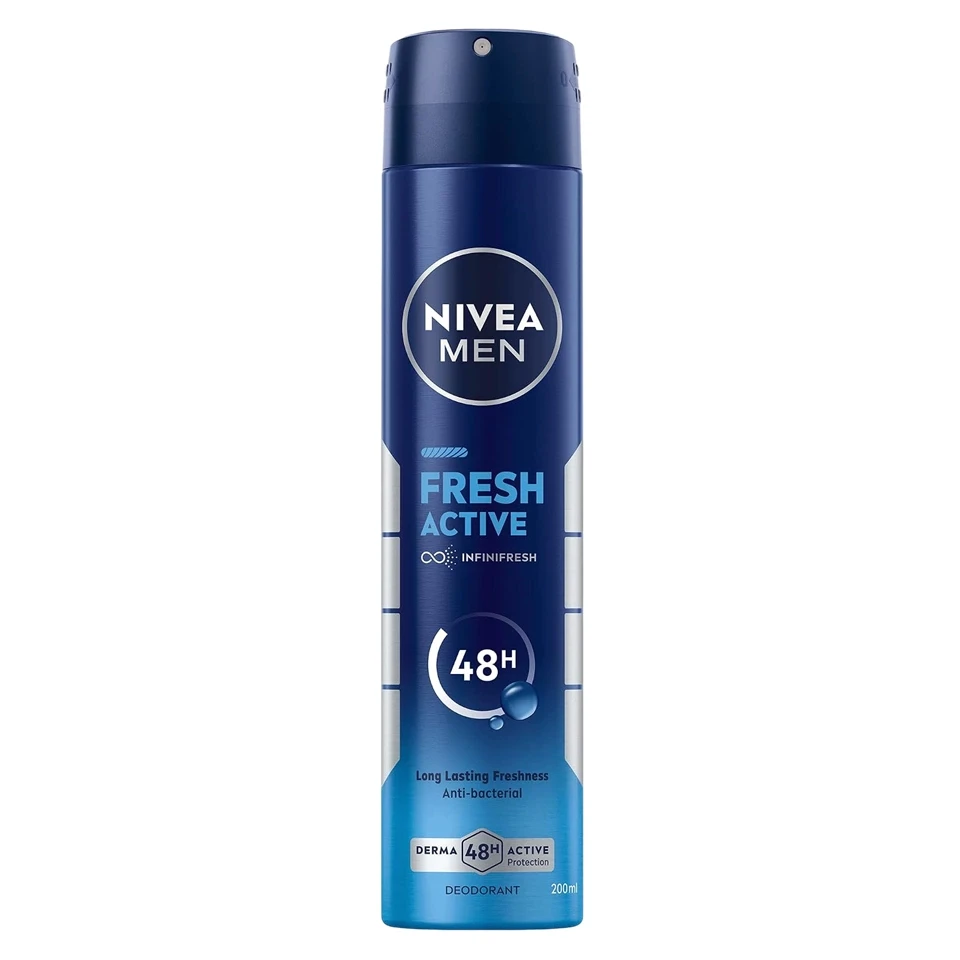 اسپری ضد تعریق 72 ساعته مردانه نیوآ رایحه فرش اکتیو NIVEA fresh active حجم 200 میلی لیتر - ارس شاین