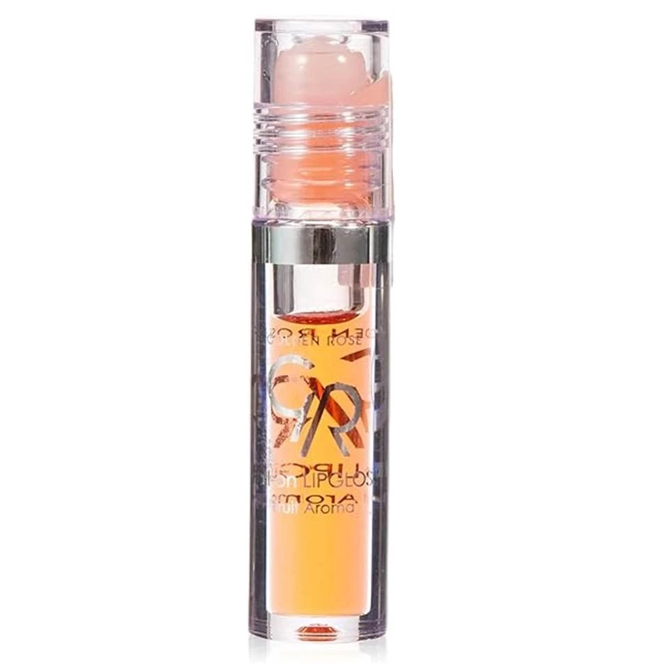 برق لب مایع گلدن رز پرتقالی GOLDEN ROSE Fruit Roll On Lipgloss ORAANGE حجم 5.2 میلی لیتر - ارس شاین