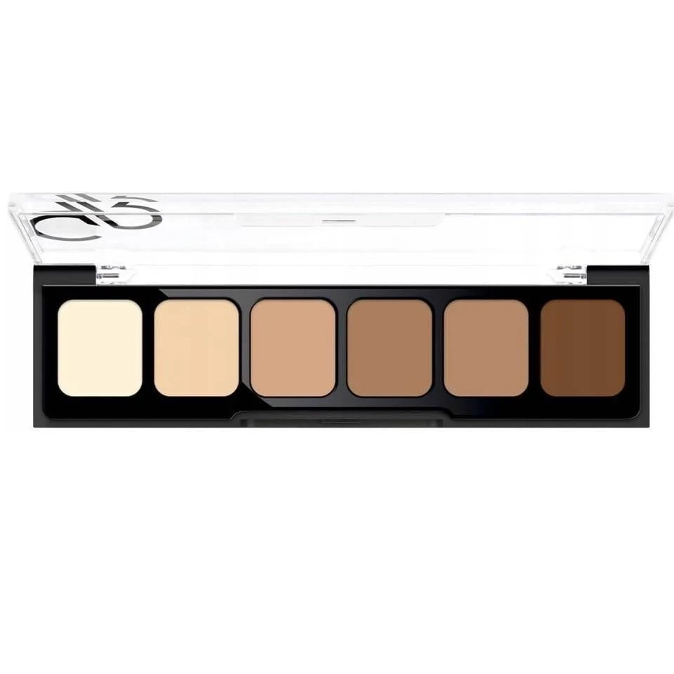 پالت کانسیلر کرمی گلدن رز شش رنگ GOLDEN ROSE correct &amp; conceal concealer cream palette کد 02 - ارس شاین