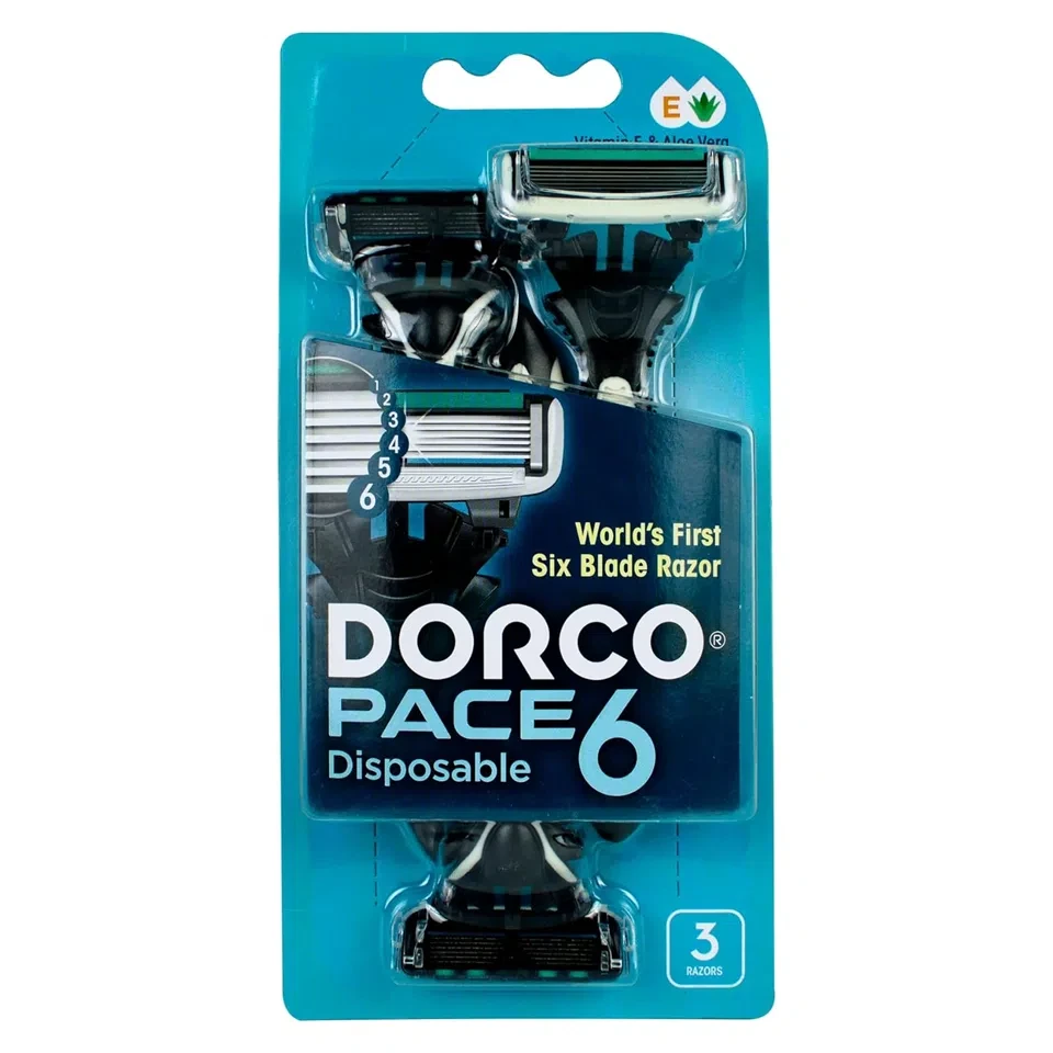 خود تراش دورکو 6 تیغ DORCO PACE 6 PORTABLE بسته 3 عددی - ارس شاین