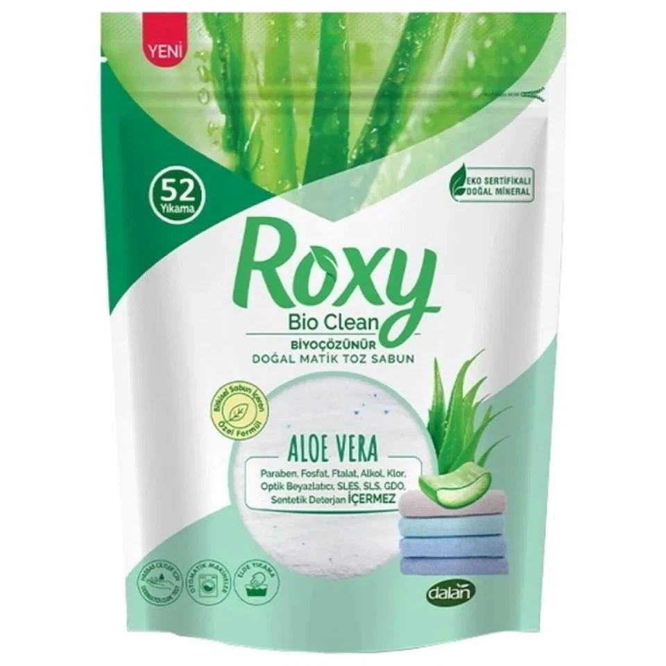 پودر صابون لباس روکسی رایحه آلوئه ورا Roxy Bio Clean ALOE VERA وزن 800 گرم - ارس شاین
