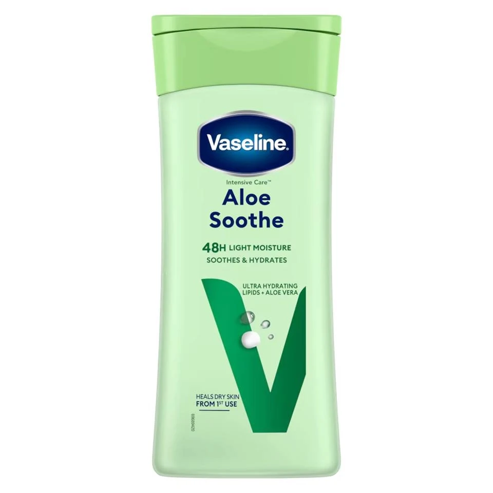 لوسیون بدن وازلین مدل آلوئه ورا Vaseline Aloe Soothe حجم 200 میلی لیتر - ارس شاین