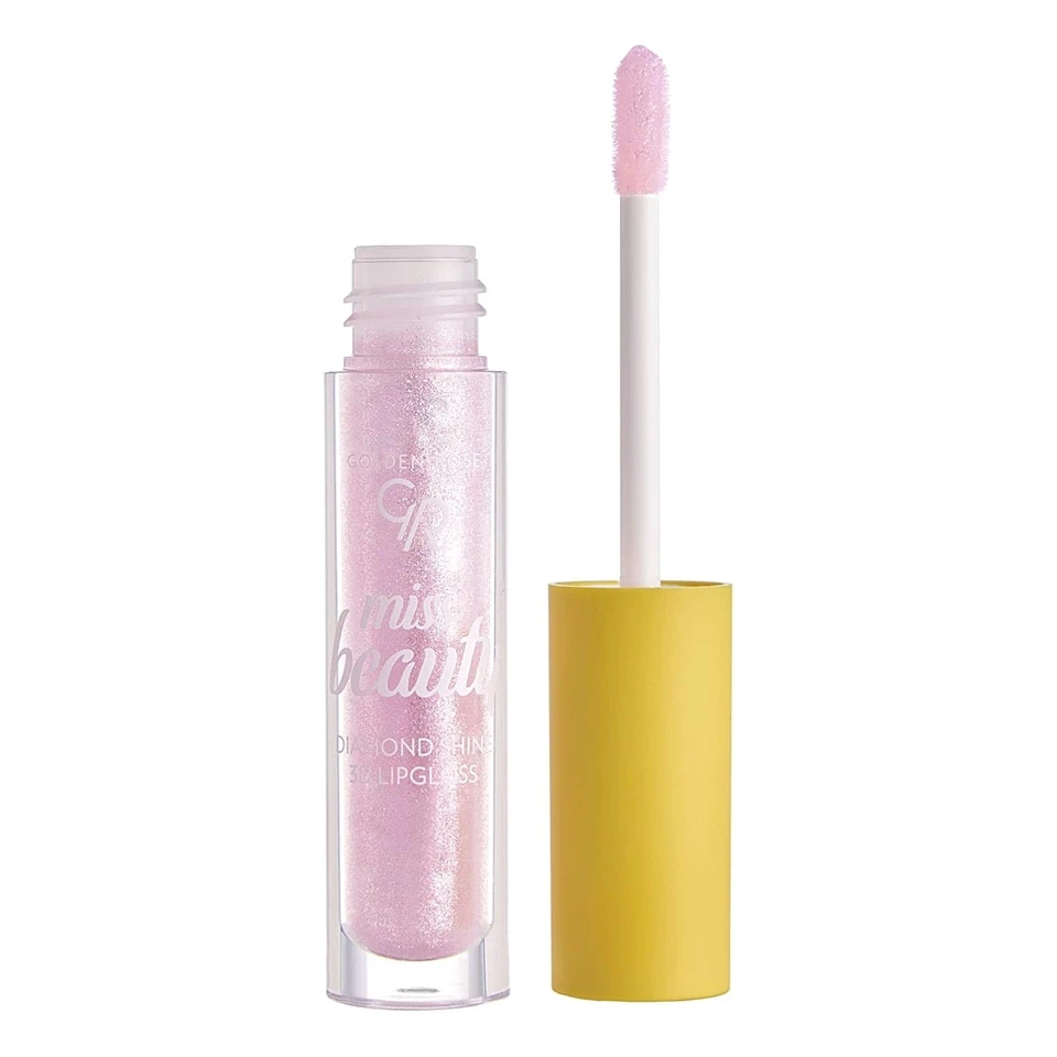 برق لب شاین سه بعدی میس بیوتی گلدن رز شماره 01 (سفر صورتی) GOLDEN ROSE miss beauty 3D LIPGLOSS - ارس شاین