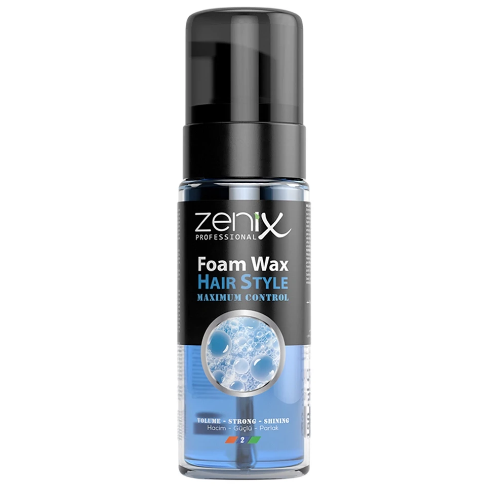 واکس مو فومی حجم دهنده و براق کننده زنیکس zenix men series hair style wax foam volume strong shine حجم 150 میلی لیتر - ارس شاین